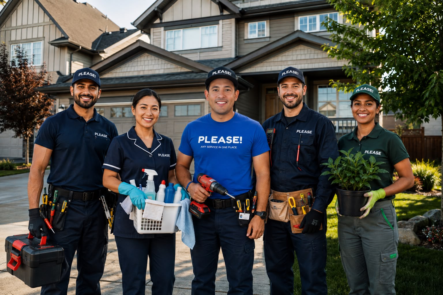 PLEASE Services professional team at a Calgary residence